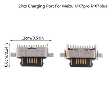 2 бр. интерфейс за зареждане на USB конектор за зареждане, разменени аксесоар за USB жак, порт за зареждане на Type-c