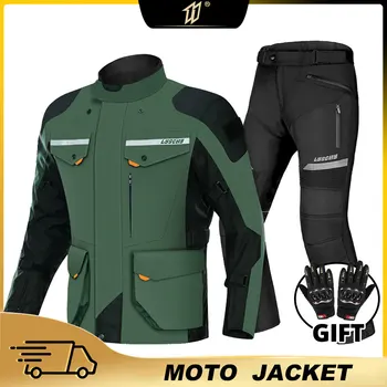 2023 Комплект мотоциклетизъм якета, водоустойчив яке за езда, панталони, защитно облекло, носен яке за мотокрос, костюм, устойчив на абразия