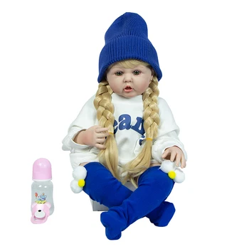 24-Инчов Кукли Реборн 60 См Тканевое Тялото Реалистична Красиво Момиче Кукла за Продажба на Кукла Момче На рождения Ден на Коледни Подаръци Директен Доставка
