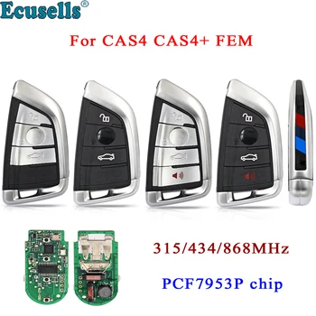 3/4 Бутона Smart Remote Кола Ключодържател 315/434/868 с чип PCF7953/PCF7945 за BMW F МКЕ CAS4 CAS4 + X5 X6