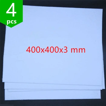 4 бр. затопляне памук 400x400 мм, с дебелина 3 мм за 3D принтера reprap, утепляющая памучен плоча с подгряване