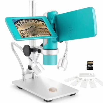 4-Инчов Екран, 2MP 1080P 80-200X Ръчно Микроскоп За Детски Подаръци 200X Ръчен Преносим Микроскоп за Наблюдение на Външни Инструменти