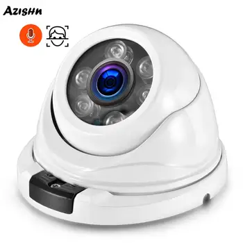 AZISHN AZ-IP335-02A 5MP SONY IMX335 2,8 мм Обектив за Сигурност на Аудио Куполна IP Камера за Разпознаване на лица Външно Метално Наблюдение 48 POE