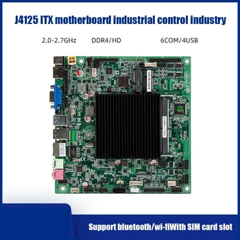 J4125 индустриална дънна платка за управление на X86 Mini J4125 Четириядрен четырехпроводной DDR4 RAM SATA 3.0 Mini-PCIE