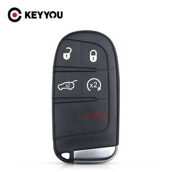 KEYYOU 20x Замяна на Автомобил Smart Remote Shell Key за Носене на Ключодържател Без Ключ За Dodge Jeep Charger Grand Cherokee 2013-2015 4 + 1/5 Бутони