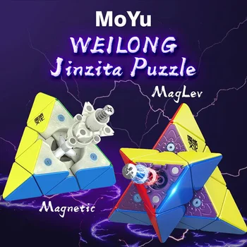 Moyu Weilong Pyraminx Магически Куб на магнитна Висулка 3x3x3, Пъзел, без Етикети, Играчки-Неспокойни, Пирамида Вейлонга, Магически Способи за Куб, Детски Играчки