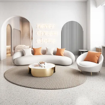 Velvet диван-легло в скандинавски стил, еластичен и ергономично извит диван, модулна бял модул, хапки за мързелив четене, салон, мебели за всекидневна