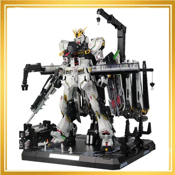 Аниме Пг 1/60 Метална конструкция Rx-93 V Gundam, оборудвана с плаваща пистолет в събирането, Пластмасов модел на аниме, играчки фигури, подаръци