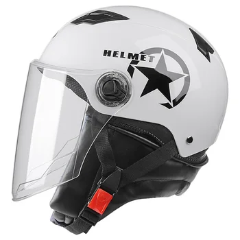 Възрастен зимата на топло мотоциклет шлем с предпазни очила за спорт на открито, каска за скутер, предпазни средства за главата за мъже и жени