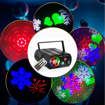 Диско Светлини С DJ Party Control Сватбен RGB Цветната Светлина Етап Лазерни Светлини Клуб Коледа Хелоуин проблясък на Светлина