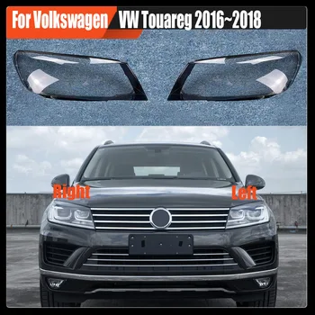За Volkswagen VW Touareg 2016 ~ 2018 Капак Фарове Лампа Прозрачен Корпус Фарове От Плексиглас Замени Оригинална Лампа
