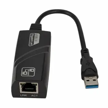 Кабелен Мрежов Адаптер USB 3.0, Gigabit Ethernet LAN rj-45 (10/100/1000) Mbps Мрежова Карта Ethernet порт За PC