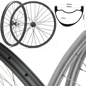 Карбоновое от решаващо колелото на Мтб за използване в XC карбоновые колела за планински велосипеди без куки суперлегкая велосипедна карбоновая дължината на двойката 29er