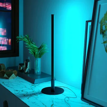Модерна настолна лампа RGB с кръгло дъно, нощно шкафче за спалня, открит маса, луксозна светодиодна настолна лампа, начало декор, Минималистичные Настолни осветителни тела