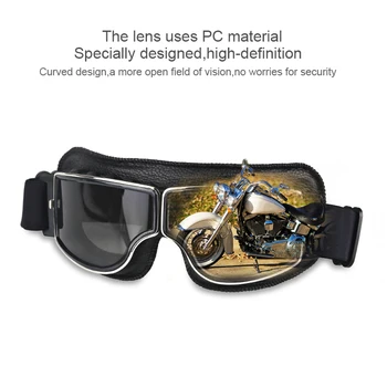 Мотоциклетни очила ветроупорен мотоциклетни vintage слънчеви очила Мото Ретро каска за колоездене