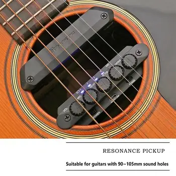 НОВ резонансен звукосниматель за акустична китара Skysonic с магнитен горивото / микрофон / закъснение / реверберацией/ регулиране на припева