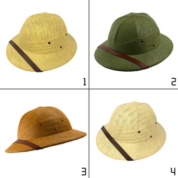 Новост, мъжки слама каска, слънчеви шапки от ядро, мъжка шапка армия на войната във Виетнам, папины шапка, шапка-кофи, шапка за сафари в джунглата, шапка за миньори