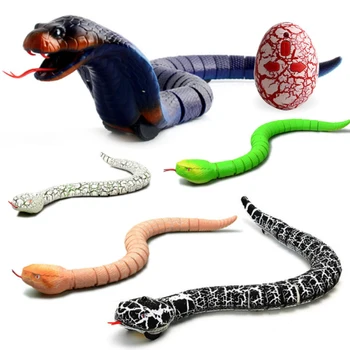 Новост Радиоуправляемая змия Naja Кобра Пепелянка робот-домашен любимец с дистанционно управление, играчка с USB-кабел, забавен ужасяващо коледен подарък за деца