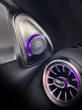 Подходящ за Mercedes-Benz A-Class W177 GLA GLB 2019 + Оригинална кола дисплей за контрол на 64 цветове 4D въртяща се пищялка Аксесоари за интериора