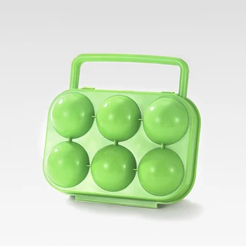Преносима Кутия За Яйца Притежателя Кутии Превозвач Сгъваем Водоустойчив Удароустойчив Тава За Съхранение на Яйца, Кутия с 6 Яйца Кутия ABS Пластмаса
