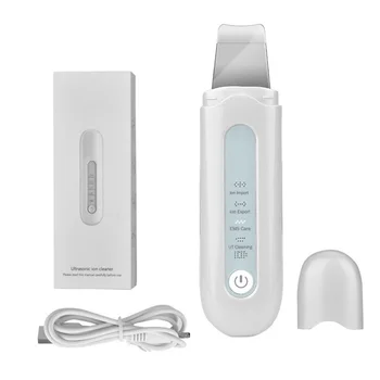 Ултразвукова чистач, лопаточка за кожата, средство за премахване на черни точки, чисти с 4 режима, водонепроницаемое USB-зарядно устройство за дълбоко почистване на лице