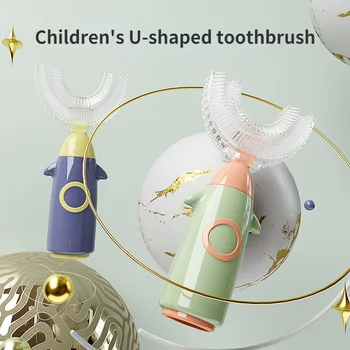 Четка за зъби за деца U-образна четка за зъби за грижи за устната кухина, 360-градусная четка за зъби за деца, четки за почистване на зъбите