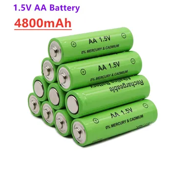 100% Нова етикет 4800 mah акумулаторна батерия AA1.5 V. Alcalinas Drummey за играчка на светодиода Безплатна доставка