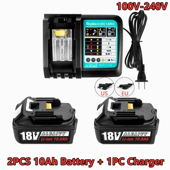 100% чисто Нов BL1860 Акумулаторна Батерия 18 V от 10 000 mAh Литиево-йонна батерия за Makita 18v Батерия BL1840 BL1850 BL1830 BL1860B LXT + Зарядно устройство