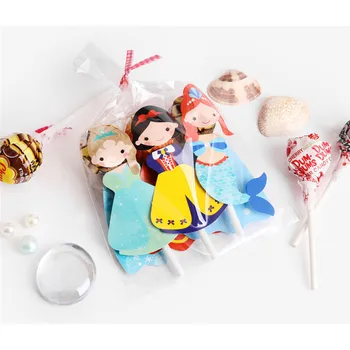120 бр., принцеса Русалка, супер герой, пощенска картичка с леденцами, украса под формата на бонбони, детски рожден ден, забавни креативен подарък, декорация