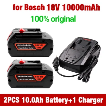 18 Батерия 10Ah За Электродрели Bosch 18 Литиево-йонна Батерия BAT609 BAT609G BAT618 BAT618G BAT614 + 1 Зарядно устройство