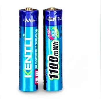 2 елемента от 1,5 1100 МВтч AAA акумулаторни литиево-полимерни батерии