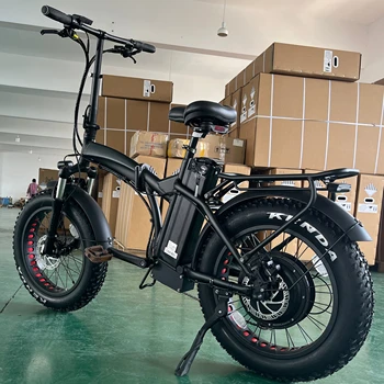 20-инчов бързо сгъване електрически планински велосипед с мощност 1000 W с дебели гуми