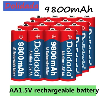 Batterie alcaline rechargeable 100% 1.5 V AA 9800mAh pour mp3 jouet lumière led nouveau Original livraison gratuite