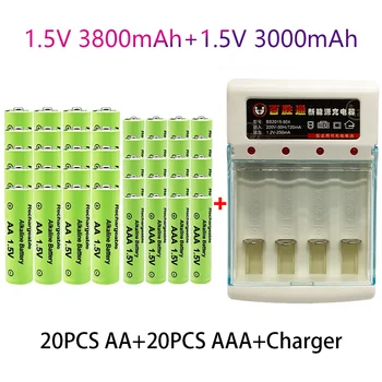 Batterie NI-MH ordinateurs 100% 1.5 V AA 3800 mAh + AAA 3000 mAh Rechargeable pour horloges, souris jouets, livraison gratuite