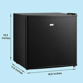 CRM33S3ABB 3,3 цилиндъра, мини-хладилник с една врата, малък хладилник за спални, офис, гараж, студия, хотел, мини-хладилник с черен цвят