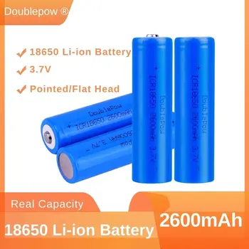 DOUBLEPOW 2600 mah Литиево-йонни Батерии 18650 3,7 В Акумулаторни 100% Нова Оригинална Батерия за Фен на Фенерче, Мобилен Храна