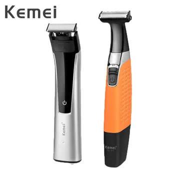 Kemei професионална електрическа самобръсначка с двустранно острие, зареждане чрез Usb, водоустойчив, ниско ниво на шум, инструмент за подстригване на коса по цялото тяло, самобръсначка 51D