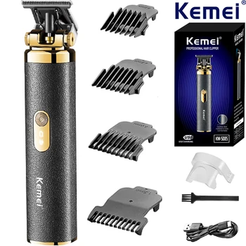KM-5085 Акумулаторна батерия водоустойчива машинка за оформяне на брада, машинки за стригане, безжични фризьорски салон комплекти за коса, тример за мъже