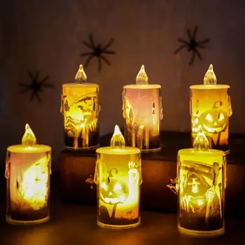 Led електронен лампа Украса за Хелоуин, украса за трикове или предложения, гладка повърхност, украса за партита, празнично осветление