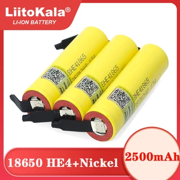 Liitokala Lii-HE4 2500 mah Литиево-йонна батерия 18650 3,7 На Мощност на Акумулаторни батерии, Макс 20A освобождаване от отговорност + DIY никелова лист