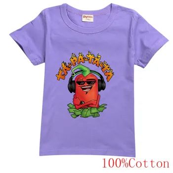 Merch Edison Chilli Pepper Hot Costume Детска Тениска От 100% Памук За Момичета, Дрехи с къс Ръкав, Детски Блузи Принцеса Рожден Ден, Тениска За Момчета