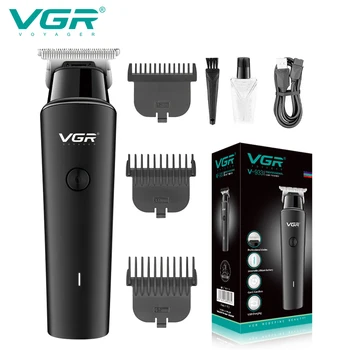 VGR Машина за подстригване Акумулаторна машинка за подстригване за коса Електрическа самобръсначка за оформяне на брада, Безжична Фризьорски салон козметика 0 мм режещо острие Машина за коса за мъже V-933