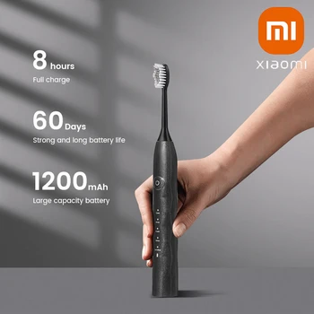 Xiaomi Новата Въртяща се електрическа четка за зъби за почистване на зъбите с Четка за възрастни T007 Електрическа четка за зъби с 2 допълнителни сменяеми глави