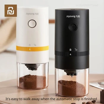 Youpin Електрически домакински кафемелачка за кафе на зърна, малка преносима напълно автоматична акумулаторна кафемелачка от неръждаема стомана
