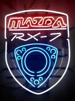 Автоматична стъклена неонова светлинна табела Mazda Rx-7 бирария