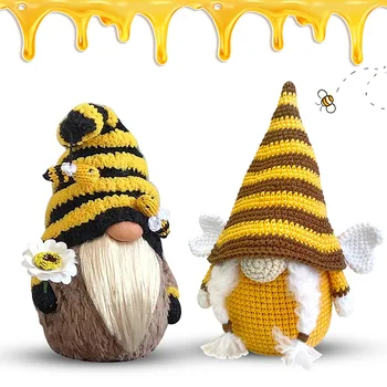 Великден безлични кукла Bumblebee шарени джудже Скандинавски Tomte Nisse Шведски Медоносная пчела Елфи Домашни детски кукли, играчки, Подаръци
