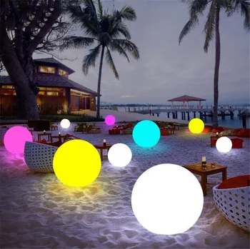 Водоустойчив градински led светлинен топката фенери, улични хавлии за плаж, градински лампи, акумулаторни вечерни RGB поддържан осветителни тела за басейни