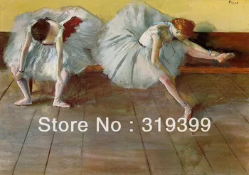 Възпроизвеждане на картини с маслени бои върху лененото платно, Тюйлери, две балерини на Едгар Дега, безплатна доставка, музейное качество