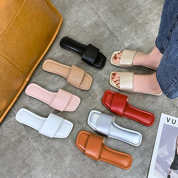 Дамски чехли 2023 г., нови сандали в корейски стил с рибено уста и дамски обувки с дебел ток в голям размер, 43, модни Zapatos Para Mujer