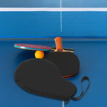 Калъф за ракета за пинг-понг, ръкав за ракети за тенис на маса, водоустойчива черна светкавица
